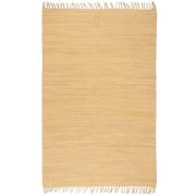 vidaXL Handvävd matta Chindi bomull 200x290 cm beige