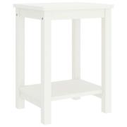 vidaXL Sängbord vit 35x30x47 cm massiv furu