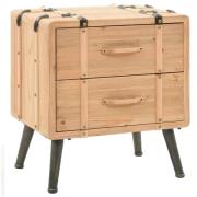 vidaXL Sängbord massivt granträ 50x35x57 cm