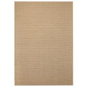 vidaXL Matta sisallook inomhus/utomhus beige 80x150 cm