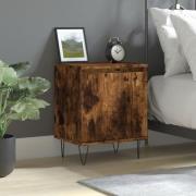 vidaXL Sängbord rökfärgad ek 40x30x50 cm konstruerat trä