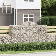 vidaXL Gabion bågformad 200x30x120/140 cm galvaniserat järn