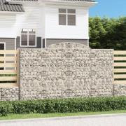 vidaXL Gabion bågformad 300x30x180/200 cm galvaniserat järn