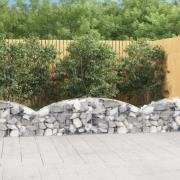 vidaXL Gabion bågformad 200x30x40/60 cm galvaniserat järn