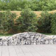 vidaXL Gabion bågformad 400x50x40/60 cm galvaniserat järn