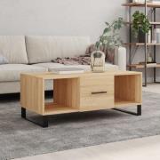 vidaXL Soffbord sonoma-ek 102x50x40 cm konstruerat trä