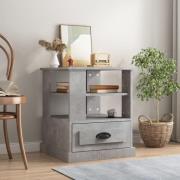 vidaXL Sidobord betonggrå 50x50x60 cm konstruerat trä