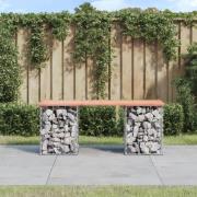 vidaXL Trädgårdsbänk gabion-design 103x31x42 cm massivt douglasträ