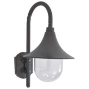 vidaXL Vägglampa för trädgård E27 42 cm aluminium brons