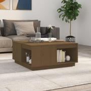 vidaXL Soffbord honungsbrun 80x81x36,5 cm massiv furu