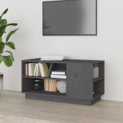 vidaXL Tv-bänk grå 80x35x40,5 cm massiv furu