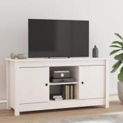 vidaXL Tv-bänk vit 103x36,5x52 cm massiv furu