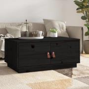 vidaXL Soffbord svart 80x50x35 cm massiv furu