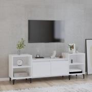 vidaXL Tv-bänk vit högglans 160x35x55 cm konstruerat trä