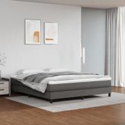 vidaXL Pocketresårmadrass grå 160x200x20 cm konstläder