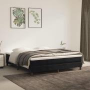 vidaXL Pocketresårmadrass svart 180x200x20 cm sammet