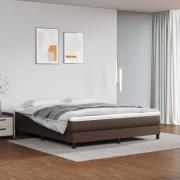 vidaXL Pocketresårmadrass brun 180x200x20 cm konstläder