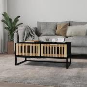 vidaXL Soffbord svart 80x40x35 cm konstruerat trä och järn