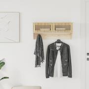 vidaXL Hatthylla med krokar 80x24x35,5 cm konstruerat trä