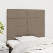 vidaXL Sänggavel taupe 80x5x118/128 cm tyg