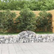 vidaXL Gabion bågformad 18 st 200x30x40/60 cm galvaniserat järn