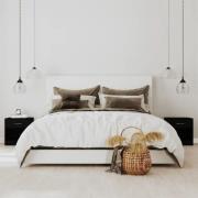 vidaXL Sängbord 2 st med låda svart