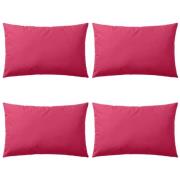 vidaXL Prydnadskuddar för trädgården 4 st 60x40 cm rosa