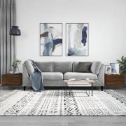 vidaXL Soffbord 2 st brun ek 50x50x40 cm konstruerat trä