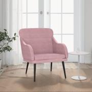 vidaXL Fåtölj rosa 63x76x80 cm sammet