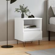 vidaXL Sängbord vit 40x35x50 cm konstruerat trä