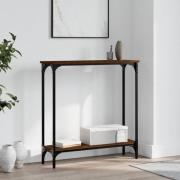 vidaXL Avlastningsbord brun ek 75x22,5x75 cm konstruerat trä