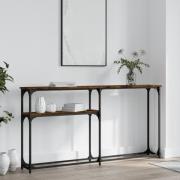vidaXL Avlastningsbord rökfärgad ek 145x22,5x75 cm konstruerat trä
