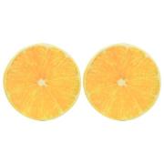 vidaXL Kuddar 2 st tryck frukt apelsin