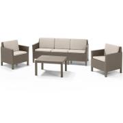 Allibert Soffgrupp 14 delar Chicago cappuccino 226529