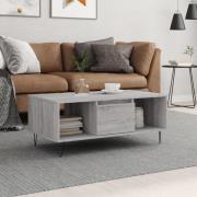 vidaXL Soffbord grå sonoma 90x50x36,5 cm konstruerat trä