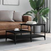 vidaXL Soffbord svart 100x50,5x45 cm konstruerat trä