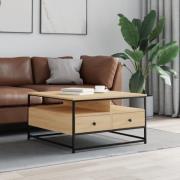 vidaXL Soffbord sonoma-ek 80x80x45 cm konstruerat trä