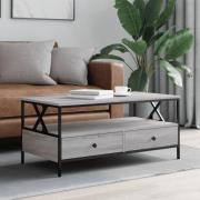 vidaXL Soffbord grå sonoma 100x51x45 cm konstruerat trä