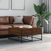 vidaXL Soffbord brun ek 80x80x40 cm konstruerat trä