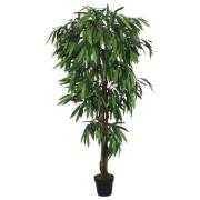 vidaXL Konstväxt mangoträd 900 blad 180 cm grön