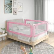 vidaXL Sängskena för barn rosa 100x25 cm tyg