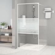 vidaXL Duschvägg vit 100x195 cm klart ESG-glas