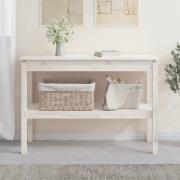 vidaXL Konsolbord vit 110x40x75 cm massiv furu