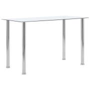 vidaXL Matbord transparent 120x60x75 cm härdat glas