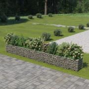 vidaXL Planteringsgabion upphöjd galvaniserat stål 450x50x50 cm