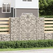 vidaXL Gabion bågformad 9 st 200x30x160/180 cm galvaniserat järn