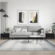 vidaXL Soffbord 2 st svart 50x46x35 cm konstruerat trä