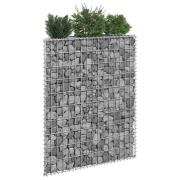 vidaXL Gabion trapets upphöjd galvaniserat stål 80x20x100 cm