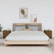 vidaXL Sängbord 2 st honungsbrun 40x34x45 cm massiv furu