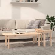 vidaXL Satsbord 2 st massiv furu